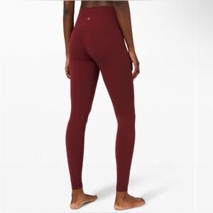 Lululemon Align High-Rise Pant Leggings with Pockets 25" 7/8 Red Merlot Size 4